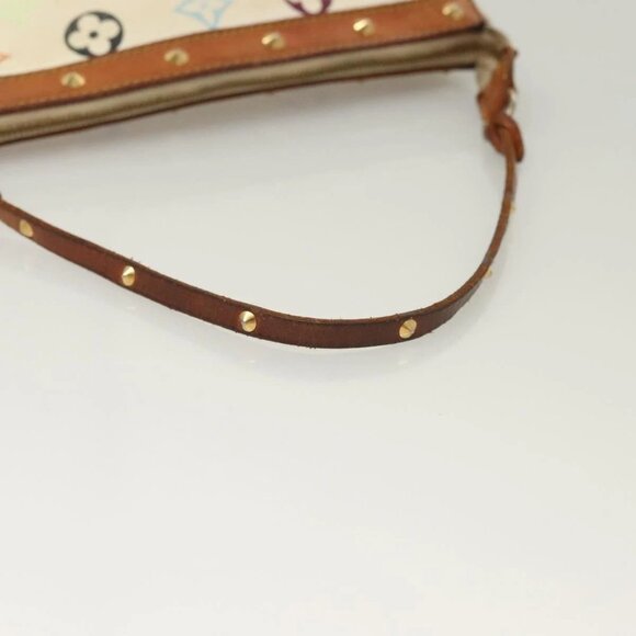 LOUIS VUITTON Monogram Multicolor Pochette Pouch White M92649 LV Auth 135545 - Picture 8 of 16